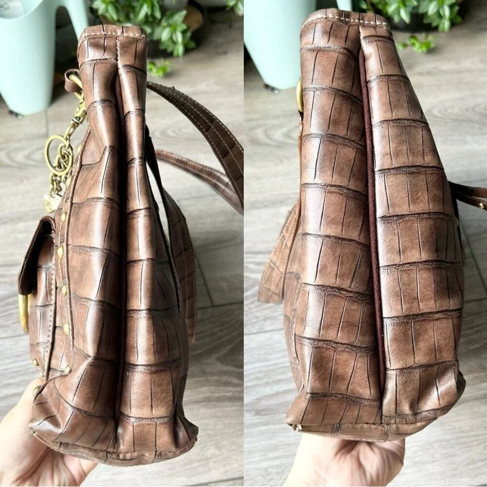 Pritzi Faux Leather Studded Boho Shoulder Handbag - Picture 4 of 16